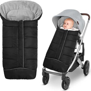 Cross-border Amazon stroller sleeping bag fleece-lined thickened autumn and winter outdoor baby windproof quilt warm foot cover