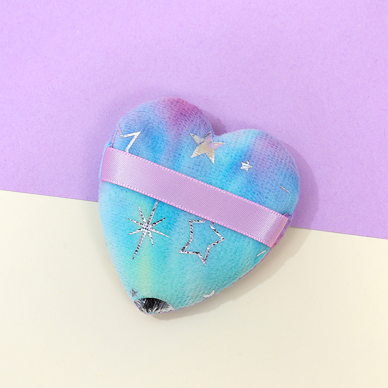 Fábrica personalizada amor en forma de corazón soplo de flocado corto no come polvo brillante cristal largo flocado diseño puede imprimir logotipo al por mayor