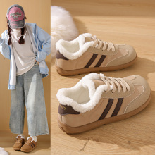 2024新款冬季棉鞋女加绒德训鞋百搭复古潮流阿甘鞋保暖加厚运动鞋