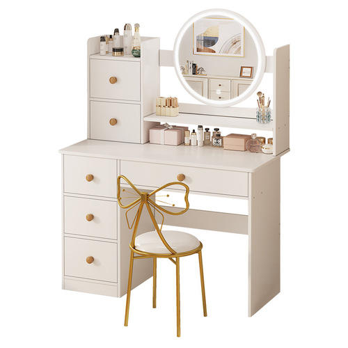 Bedroom dressing table pink dressing table small apartment dressing cabinet modern simple pink dressing table storage cabinet integrated