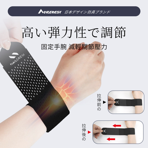 Wholesale thin Japanese wristbands breathable compression sprain protection women's badminton tennis sports wristbands men's thin summer