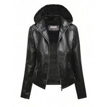 M 35692 Detachable Hooded PU Jacket ��ñƤ�п� ŷ���羳