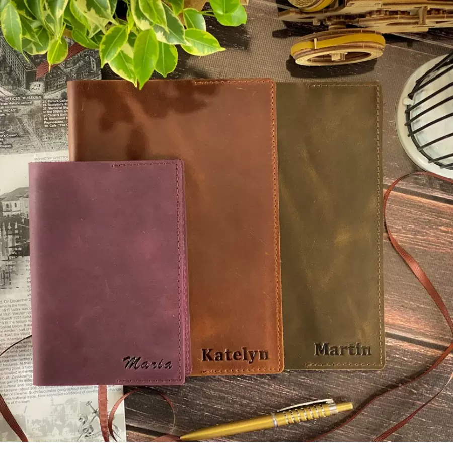 工厂定制节日旅行纪念册真皮书本套父亲节送礼记事本皮套资料夹