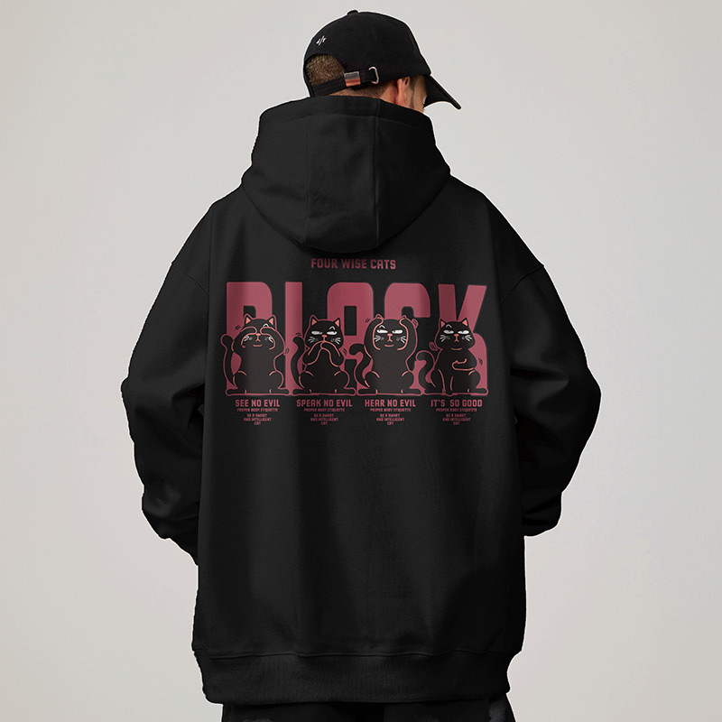 American retro 300kg vests men's plus size hooded fleece-lined fat coat men's autumn and winter thick national tide coat