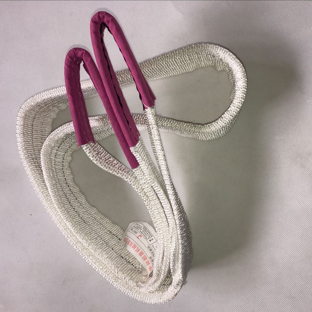 Correa de elevación Eslinga de elevación 5 toneladas Camión estándar nacional plano blanco Camión grúa industrial Camión remolque Carretilla elevadora Correa de tela 2T