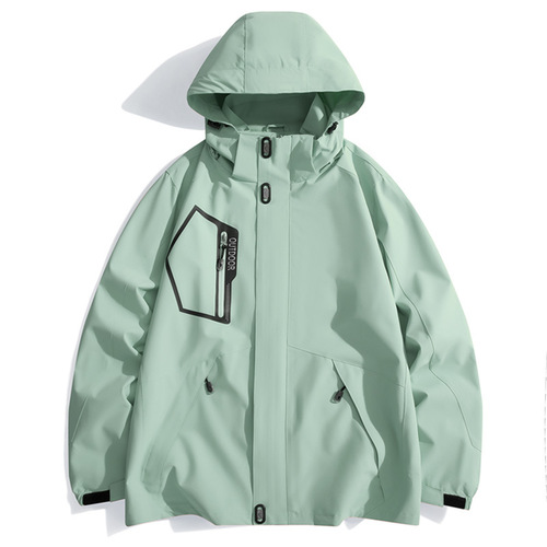 Spring and Autumn windbreaker waterproof thin jacket unisex style windproof and waterproof mountaineering clothing with detachable design for group purchase
