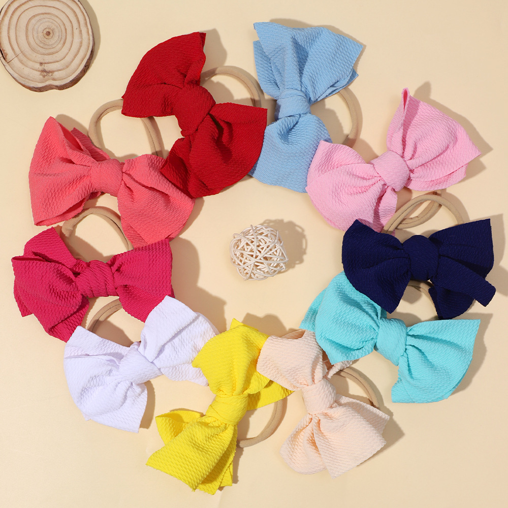 Commerce extérieur transfrontalier nouveaux accessoires de cheveux pour enfants Europe et États-Unis bandeau de cheveux en nylon élastique pour bébé bandeau de cheveux fin pour bébé_voghion.com