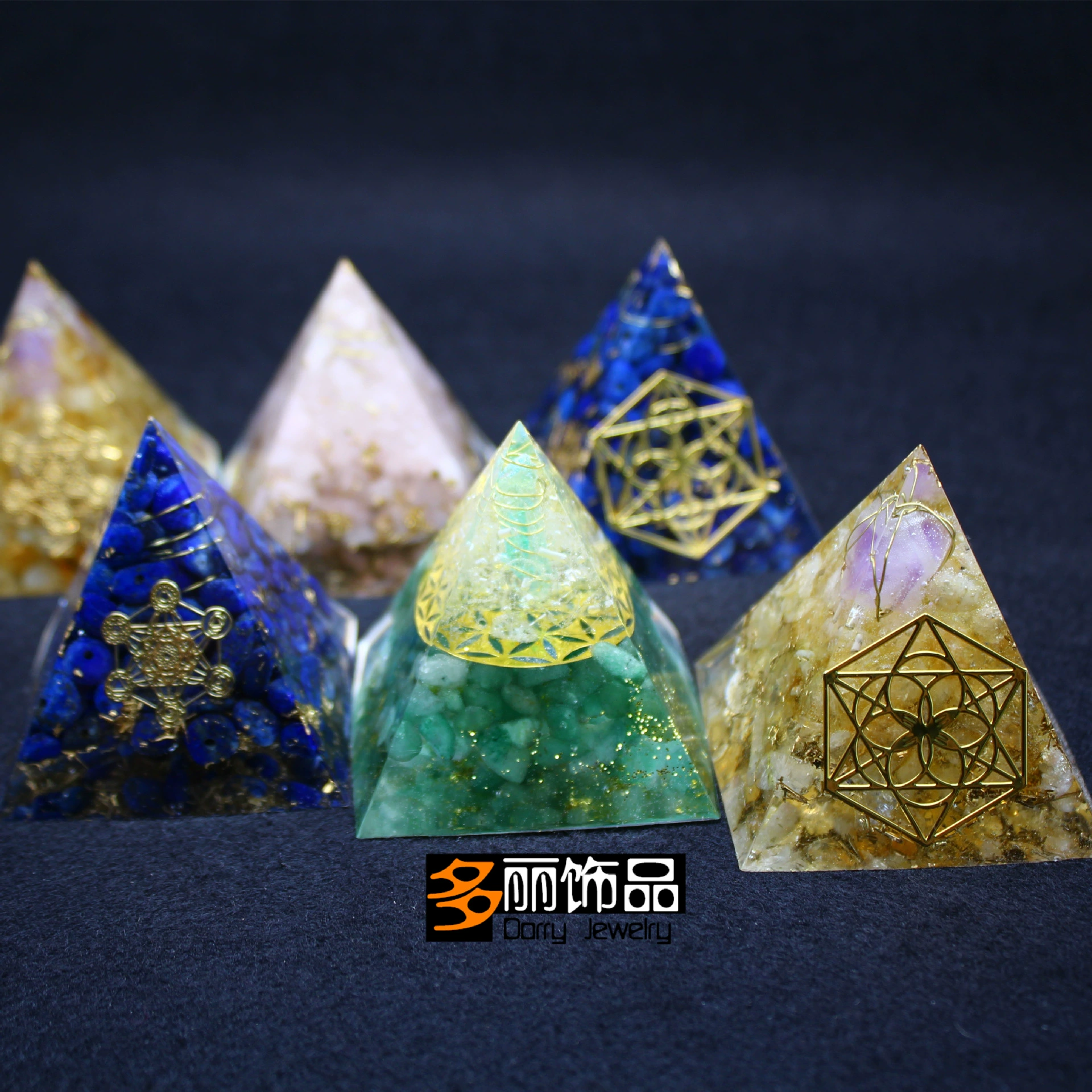 Кросс-бордер смоля jewelry wholesale 6 cm кристаллический шар пирамиды для гостиной орнамент кристаллический дробленный гель изделия