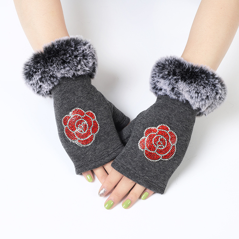 Women's Elegant Streetwear Heart Shape Flower Bow Knot Gloves 1 Piece display picture 3