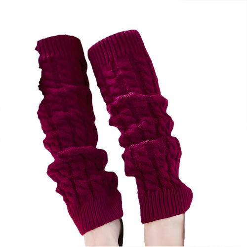 Thick Knit Socks with Warm Leg Guards, Korean Style Pile Socks, Autumn/Winter Knitted Leg Warmers, Eight-Digit Cable Leg Guards, Boot Socks