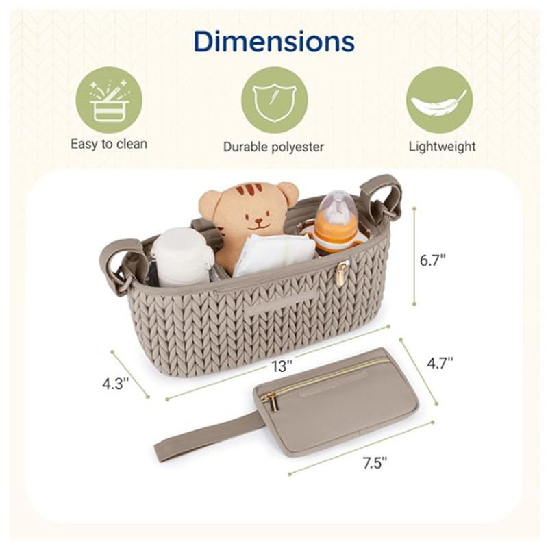 Nuevo carrito de bebé bolsa de almacenamiento grande bolsa de bebé bolsa de mamá bolsa de botella de leche bolsa de almacenamiento de taza de agua artefacto