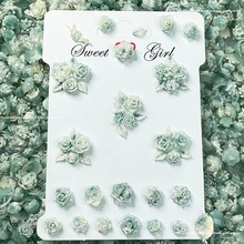 软陶美甲饰品新款奶油晕染绿色美甲素材夜光美甲小饰品耳钉配件