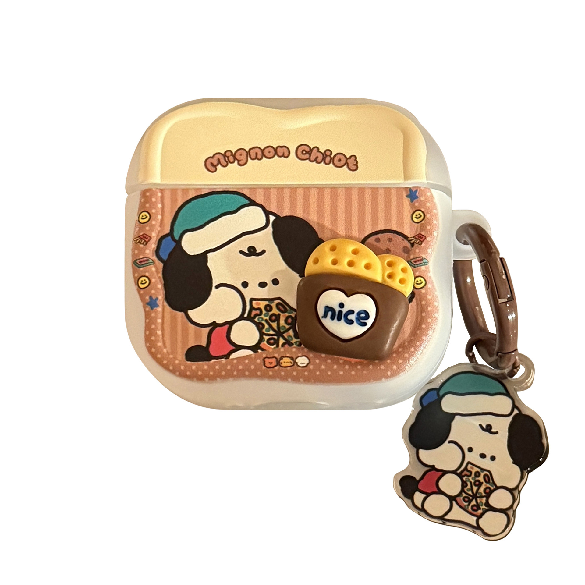 Cute estereoscópico para perros y gatos para Apple Airpods 4 generación cubierta de auriculares bluetooth Pro2 divertido 3 generación colgante 1 esmerilado