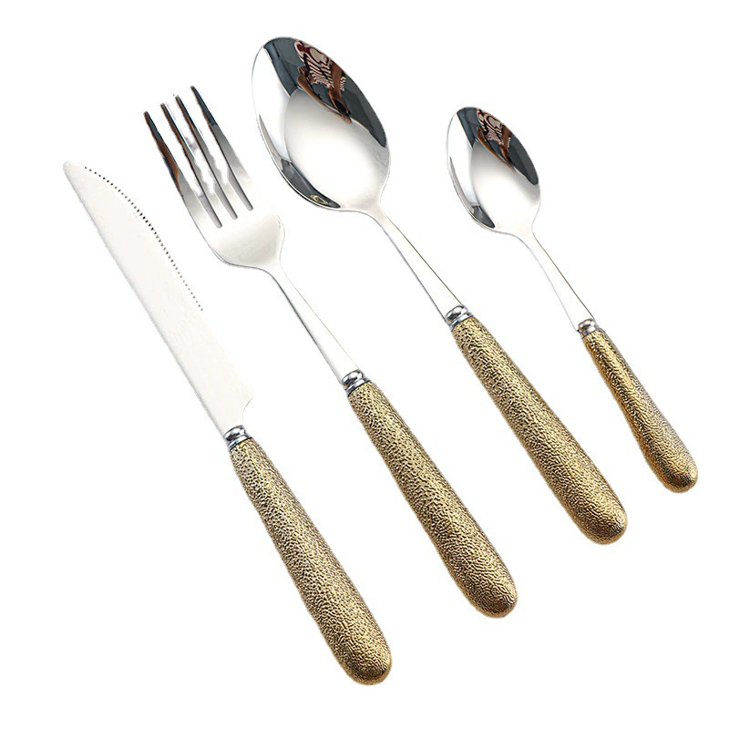 (Cross-border trading), ceramic set stainless steel, tableware, gift box, Amazon, 24 pieces