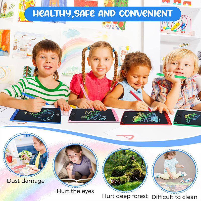 8.5 Pulgada LCD LCD tablero de escritura tablero de dibujo para niños graffiti tablero negro claro tablero electrónico de escritura a color