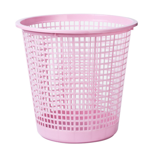Simple Home Hollow Plastic Waste Bin without Pressure Ring Paper Basket Minimalist Kitchen Bathroom Storage Bin
