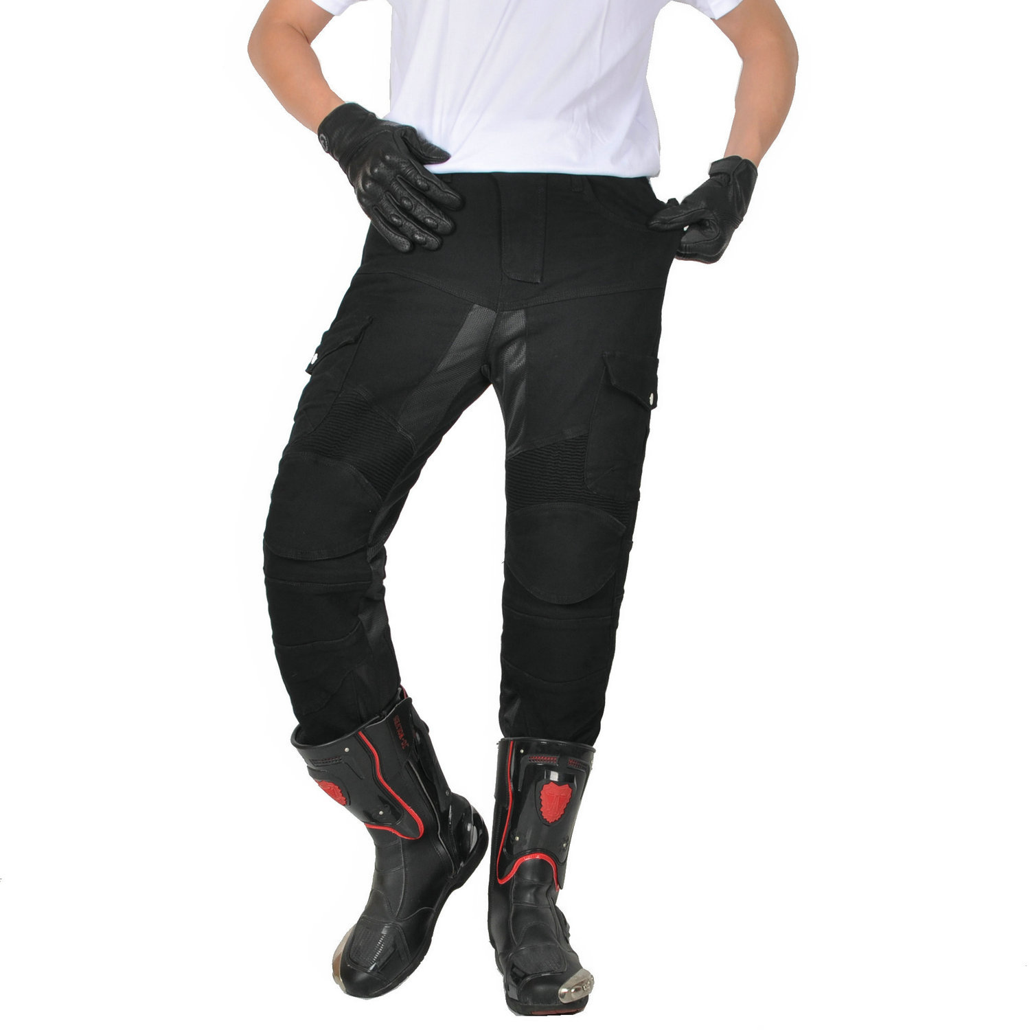 2025 nuevo verano motociclismo jeans pantalones de carreras cinturón protector de motociclismo anticaída pantalones de caballero