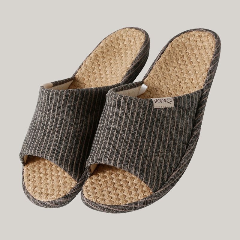 Pantuflas de Casa con Suela Gruesa para Parejas de Lino y EVA para Uso en Interior image 11
