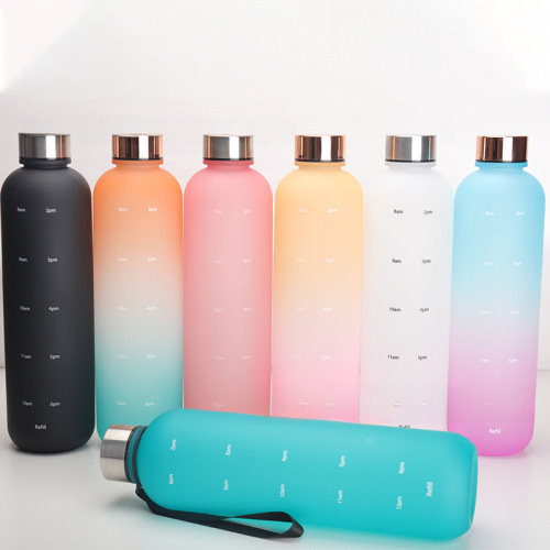 Direct Manufacturer Sales 1000ml Large Capacity Gradient Sandpaper Water Cup Amazon Colorful Portable Trendy Sipper Tumbler