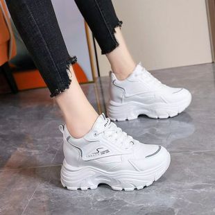 White Shoes Women's 2024 Spring and Autumn New Women's Shoes Thick Sole Increased Women's Casual Sports Torre Shoes Ins Trendy Explosions