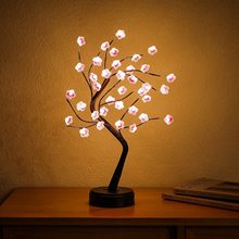 廠家直銷跨境裝飾創意氛圍彩燈 聖誕小夜燈 生日禮物梅花LED樹燈