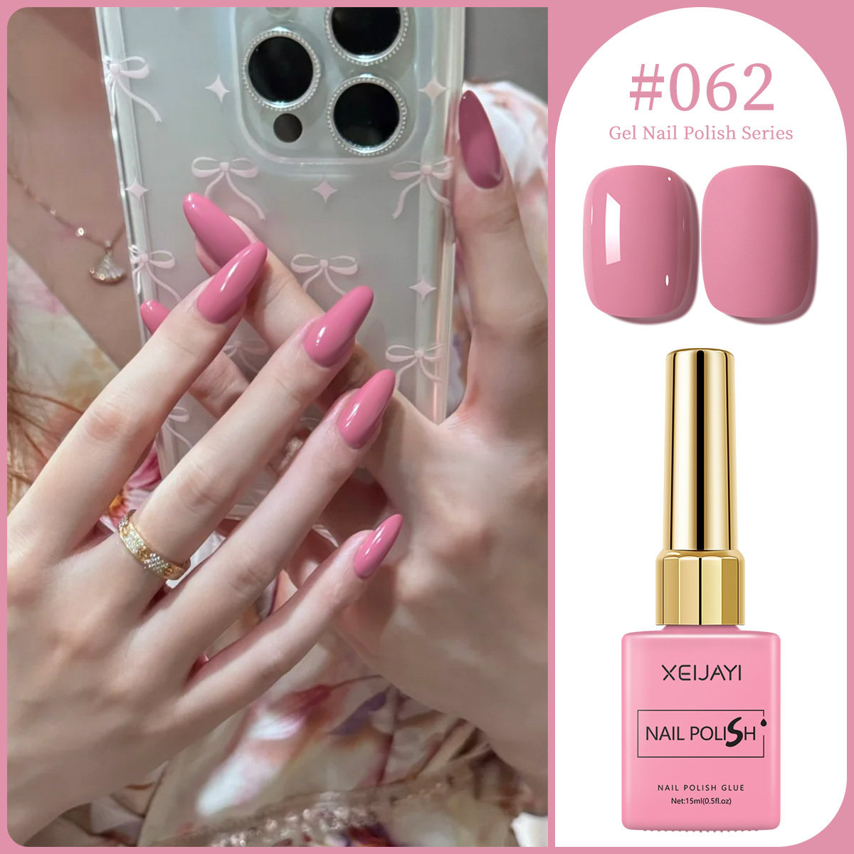 Macaron color pegamento de uñas 2025 nuevo estilo de moda Chellie rojo oliva verde pegamento de uñas