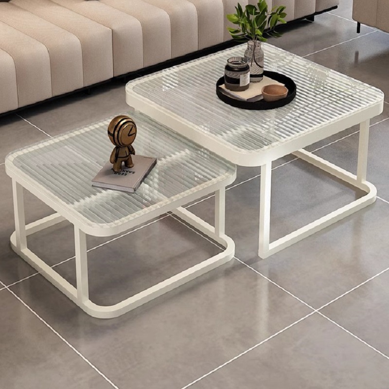 Mesa de centro personalizada, sala de estar de celebridades de Internet, hogar 2024, nueva mesa de té de apartamento pequeño, minimalista, ligera, lujosa, alta gama, simple