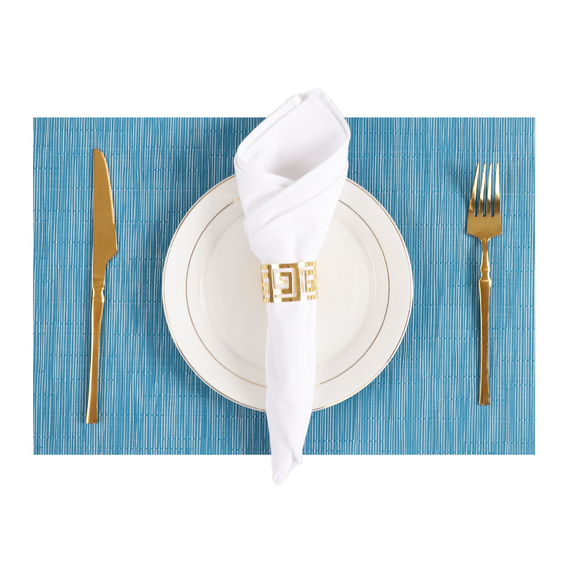 Productos de venta caliente transfronterizos pvc patrón de bambú mantel de Tisling almohadilla de aislamiento térmico de sensación premium mantel de aislamiento impermeable y a prueba de aceite estilo europeo