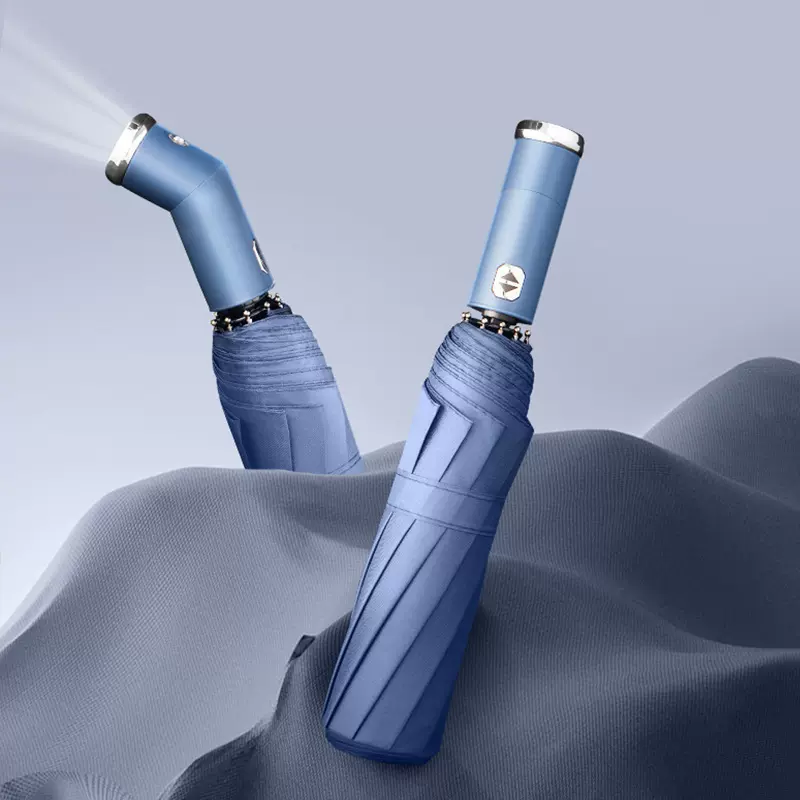 全自动雨伞车载反向防晒遮阳太阳伞晴雨两用带LED手电筒商务雨伞