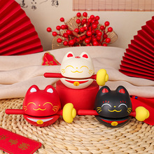 财富+1小木鱼卡通木鱼敲敲乐解压玩具办公室摆件学生搞怪打击乐器