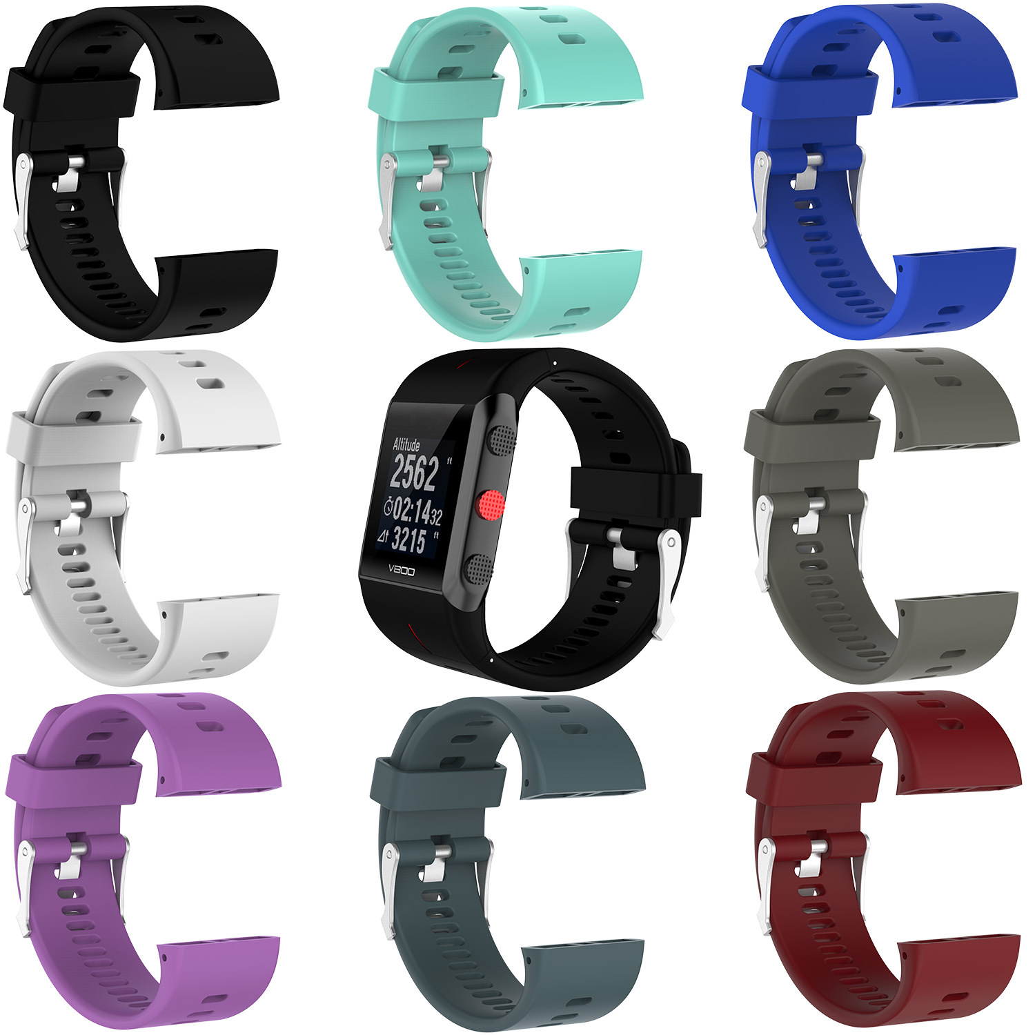 Suitable for Polar V800 Smart Watch Silicone Strap Polar V800 GPS Silicone Strap