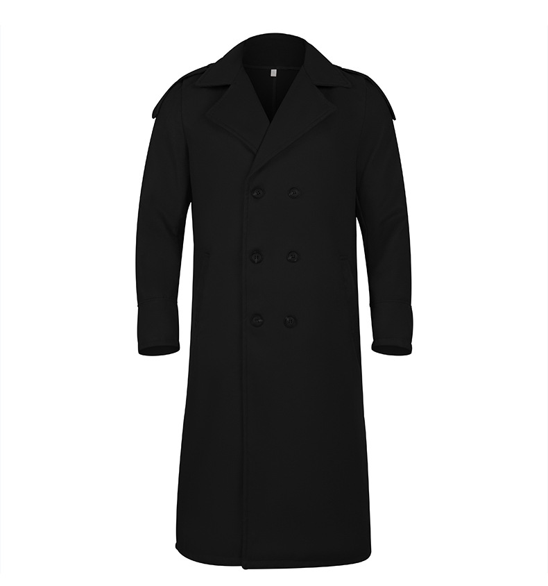 Lang uldfrakke til mænd til efterår og vinter elegant_voghion.com