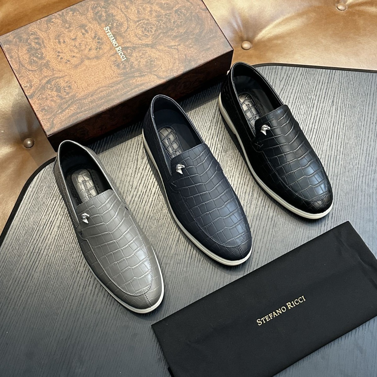 Factory Direct Sales Cross-Border Slip-On Leather Shoes Men's Formal Pointed Leather Shoes Fashion Trendy Casual Men's Shoes Oem Sd Wholesale