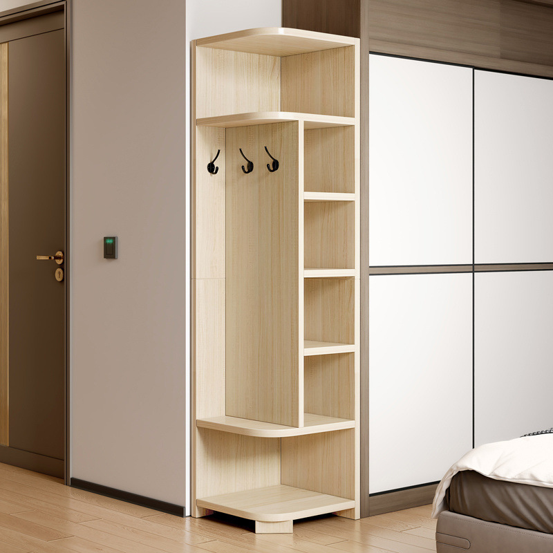 Corner Storage Rack, Corner Cabinet, Floor-Standing Living Room Bookcase, Corner Wall Shelf, Storage Cabinet, Integrated Display Cabinet