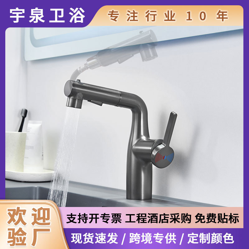 Factory wholesale pull hot and cold faucet wash basin toilet basin bathroom hot and cold faucet