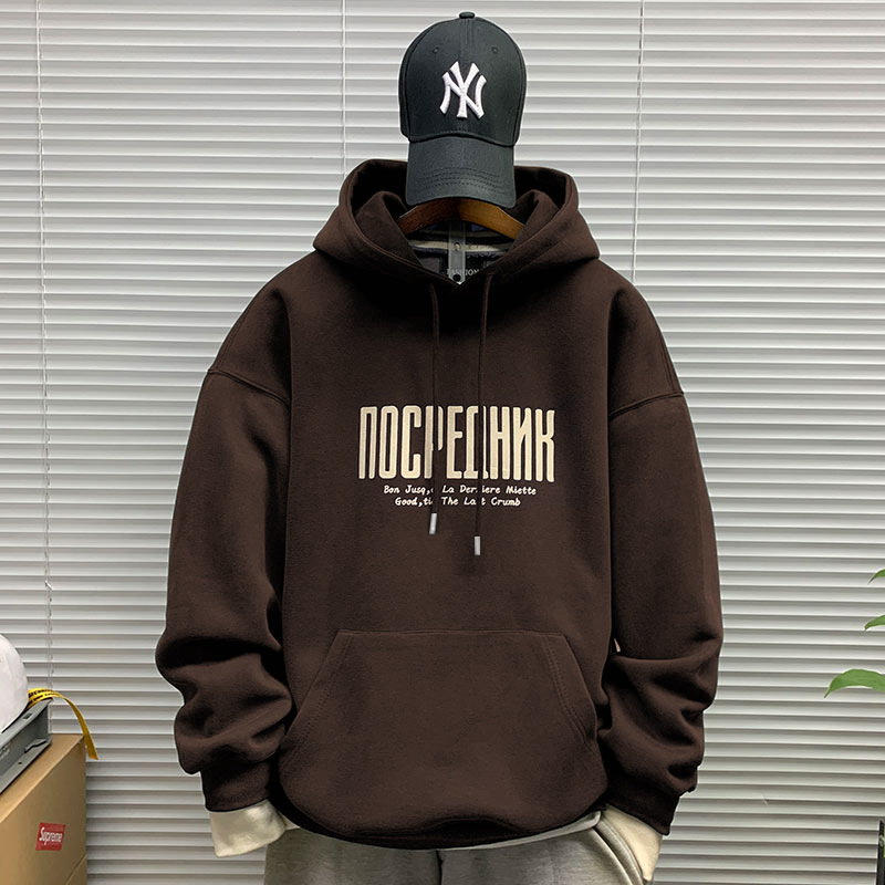 Dark coffee hooded thin-1621 [high quality] GL