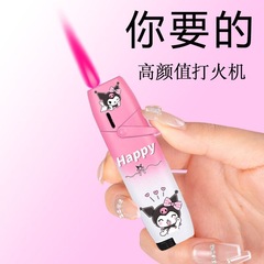 [Drop Shipping] Same-Style Cute Sanrio Pink Flame-Inflatable Windproof Lighter—Perfect Gift for Your Boyfriend
