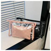 新款PVC旅行化妆品收纳包高颜值便携式大容量化妆包俩件套可批发