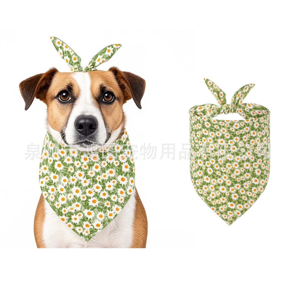 Новый трансграничный продукт, летний треугольный шарф с цветочным принтом для собак, шарф с цветочным принтом для домашних животных, платок для собаки, треугольный шарф для домашних животных, шарф для собаки