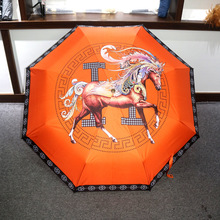 大牌马车潮牌遮阳伞女晴雨两用太阳伞防晒防紫外线折叠全自动雨伞