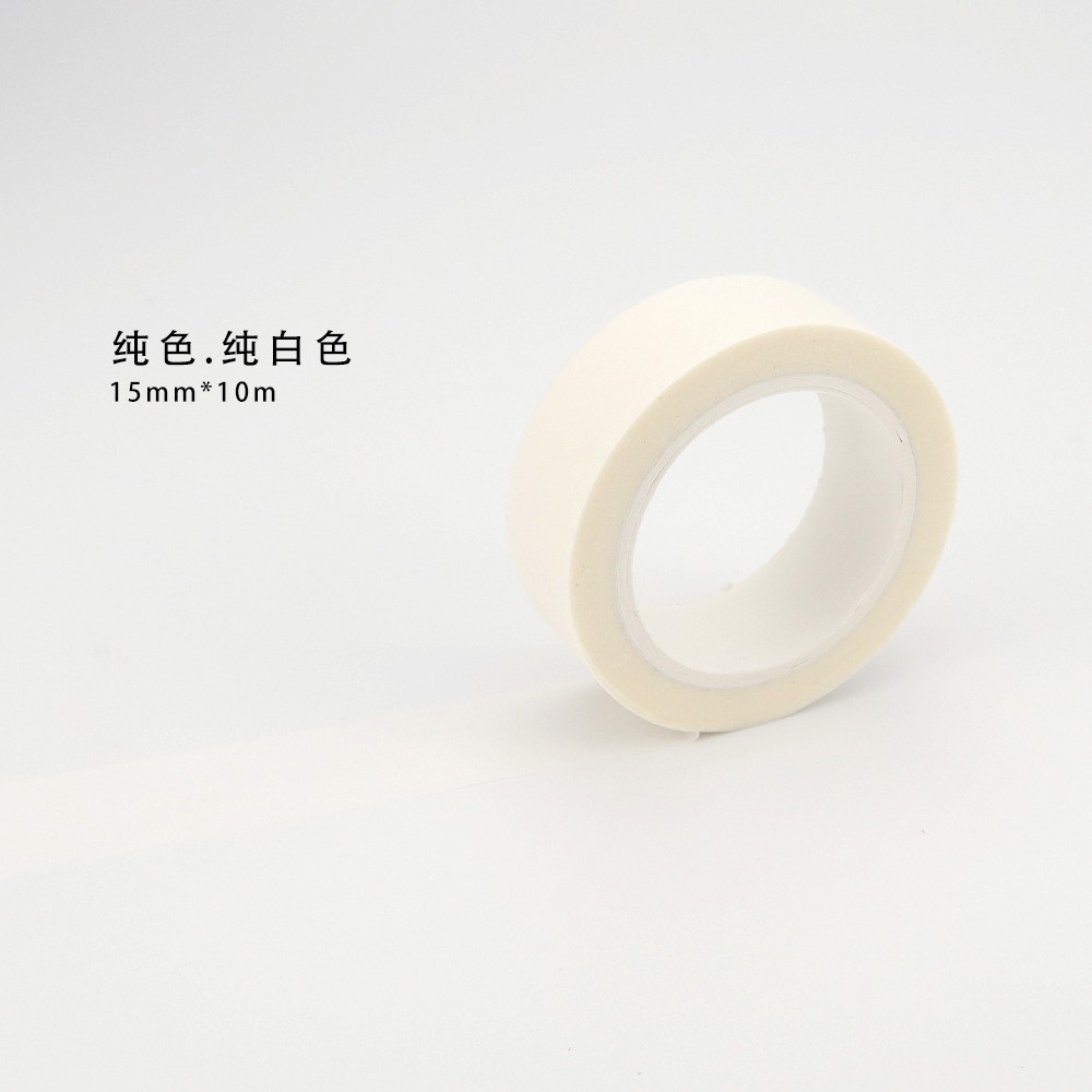 Cinta de papel de color sólido DIY cinta en blanco y negro mano lágrima y papel cuenta de la mano material hecho a mano decoración de arte Etiqueta de papel de embalaje