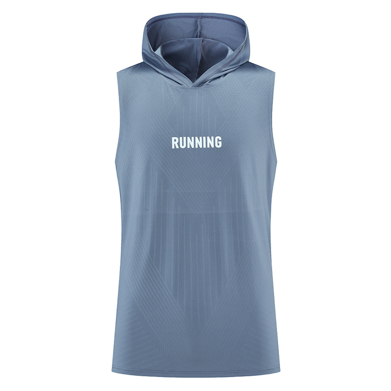 Verano de los hombres al aire libre corriendo Chaleco de secado rápido alto elástico transpirable grupo deportes fitness aeróbic sin mangas superior
