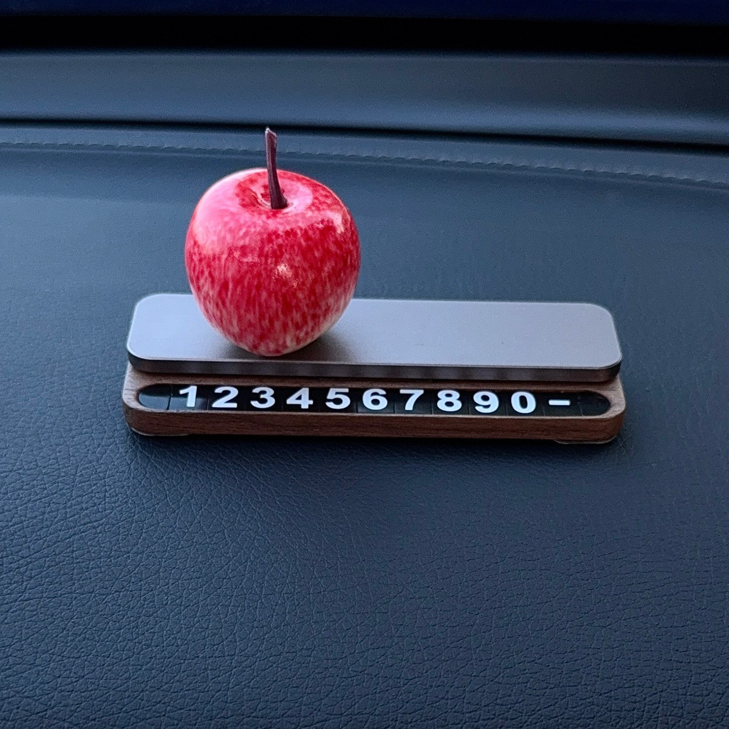 Cartoon Apple Parking Number Plate, Convenient and Creative Temporary Parking Number Plate, Cute Parking and Moving Car Number Plate