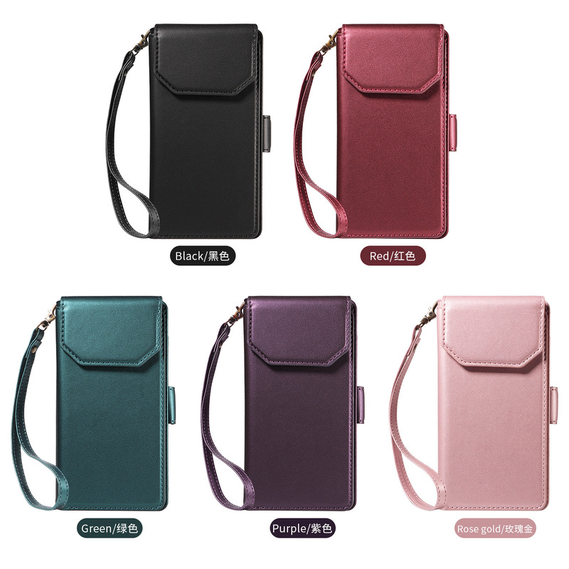 Foreign Trade Suitable for iPhone 16 Pro Max Creative Multi-Card Wallet Case, Samsung S26U Socialite Flip Leather Case Foreign Trade Suitable for iPhone 16 Pro Max Creative Multi-Card Wallet Case, Samsung S26U Socialite Flip Leather Case