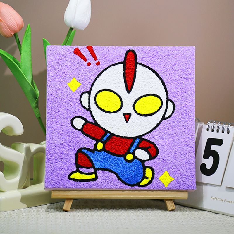 パルプ画diy材料バッグ手作り創意装飾画小学生充填画屋台半製品セット|undefined