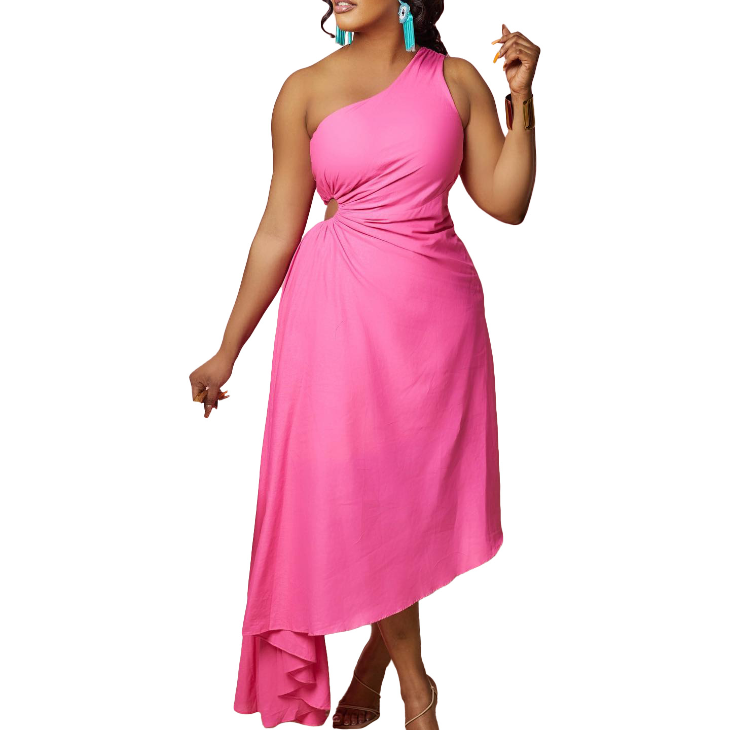 Women's Irregular Skirt Sexy Collarless Backless Sleeveless Solid Color Maxi Long Dress Daily display picture 1