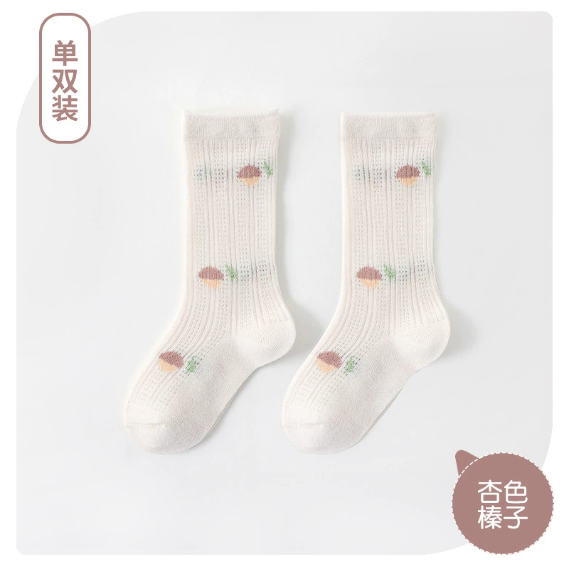 Summer children's mosquito repellent, cartoon thin breathable hairpins, knee socks for early age, 23 years, mid-length