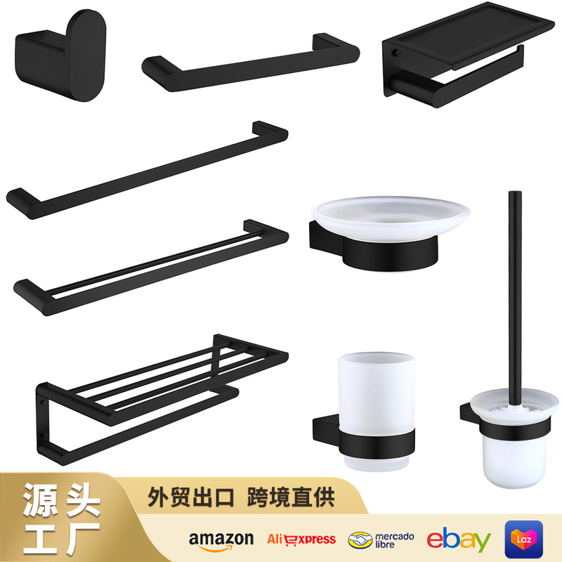 Cross-Border Bathroom Accessories Towel Rack Bathroom Storage Rack Stainless Steel Towel Rack Hotel Cross-Border Bathroom Accessories Towel Rack Bathroom Storage Rack Stainless Steel Towel Rack Hotel