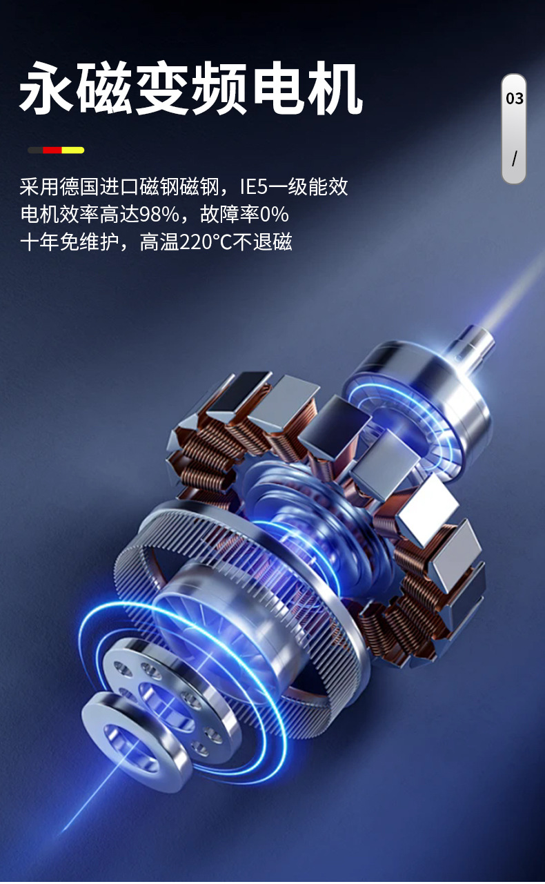 [Energy-Saving Expert] Draggo Variable Frequency Screw Air Compressor with First-Level Energy Efficiency Certification, Energy-Saving, Environmentally Friendly, and Cost-Reducing