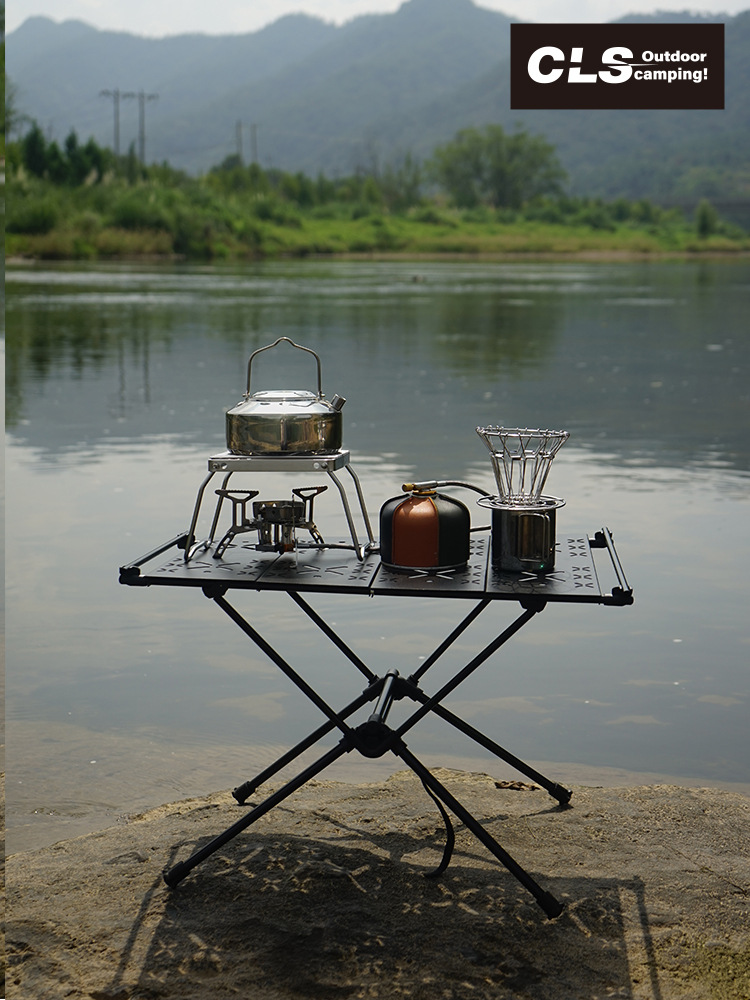 CLS mesa plegable al aire libre ultraligero senderismo mesa táctica mesa IGT mesa portátil aleación de aluminio mesa plegable mesa de camping